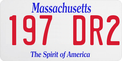 MA license plate 197DR2