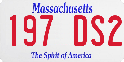 MA license plate 197DS2