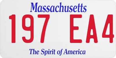 MA license plate 197EA4