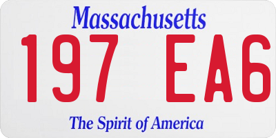 MA license plate 197EA6