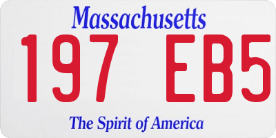 MA license plate 197EB5