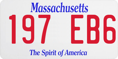 MA license plate 197EB6