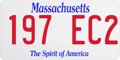 MA license plate 197EC2