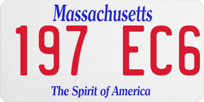 MA license plate 197EC6