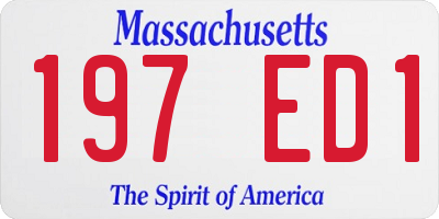 MA license plate 197ED1