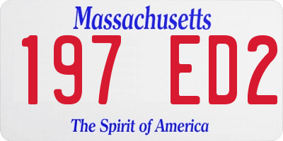 MA license plate 197ED2