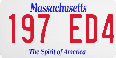 MA license plate 197ED4