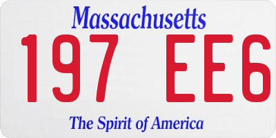 MA license plate 197EE6