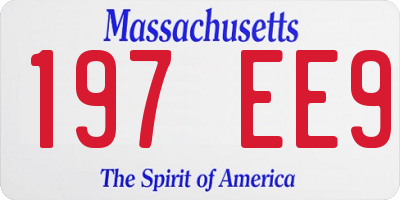 MA license plate 197EE9