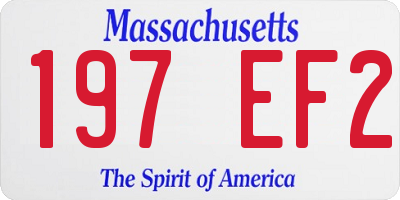 MA license plate 197EF2