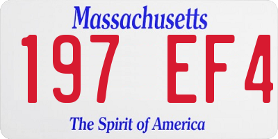 MA license plate 197EF4