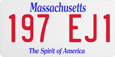 MA license plate 197EJ1