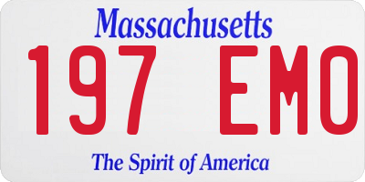 MA license plate 197EM0
