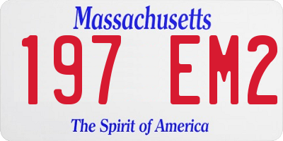 MA license plate 197EM2