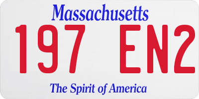 MA license plate 197EN2