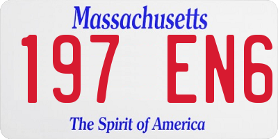 MA license plate 197EN6