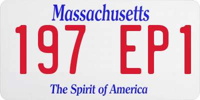 MA license plate 197EP1