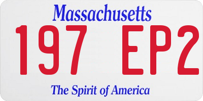 MA license plate 197EP2