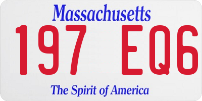 MA license plate 197EQ6