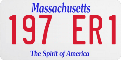 MA license plate 197ER1