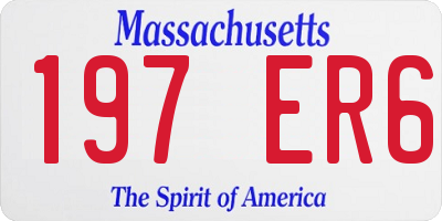 MA license plate 197ER6