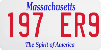 MA license plate 197ER9