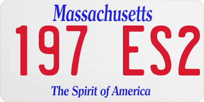 MA license plate 197ES2