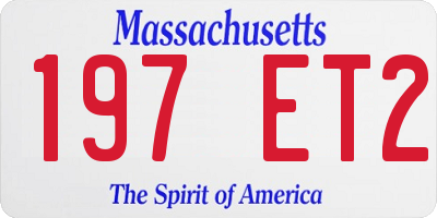 MA license plate 197ET2