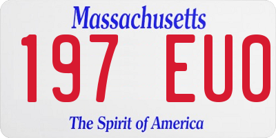 MA license plate 197EU0