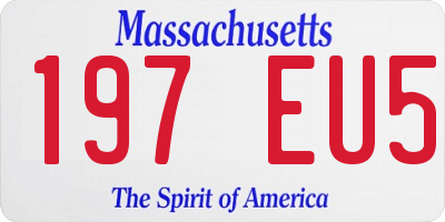 MA license plate 197EU5