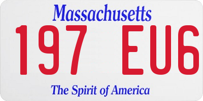 MA license plate 197EU6