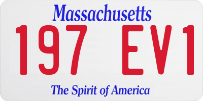 MA license plate 197EV1