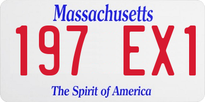MA license plate 197EX1