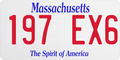 MA license plate 197EX6