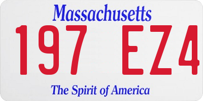 MA license plate 197EZ4