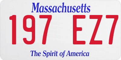 MA license plate 197EZ7