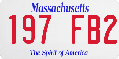 MA license plate 197FB2