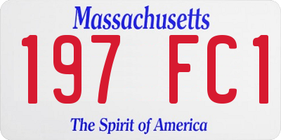 MA license plate 197FC1