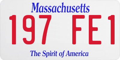MA license plate 197FE1