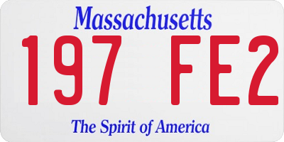 MA license plate 197FE2