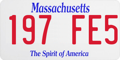 MA license plate 197FE5