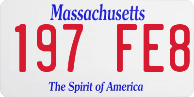 MA license plate 197FE8