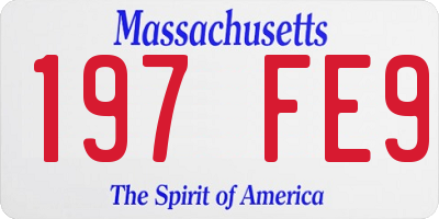 MA license plate 197FE9