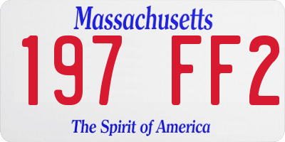 MA license plate 197FF2