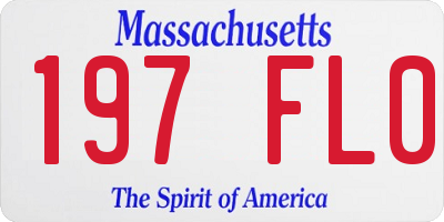 MA license plate 197FL0