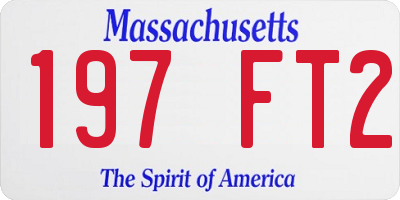 MA license plate 197FT2