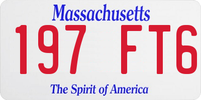 MA license plate 197FT6