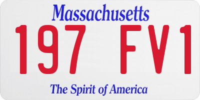 MA license plate 197FV1