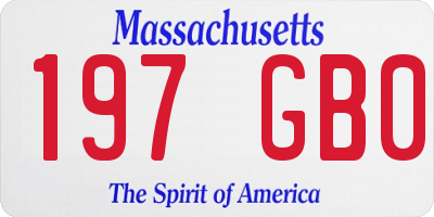 MA license plate 197GB0