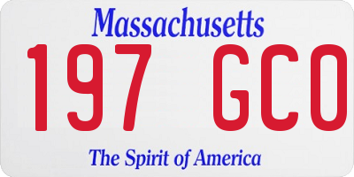 MA license plate 197GC0